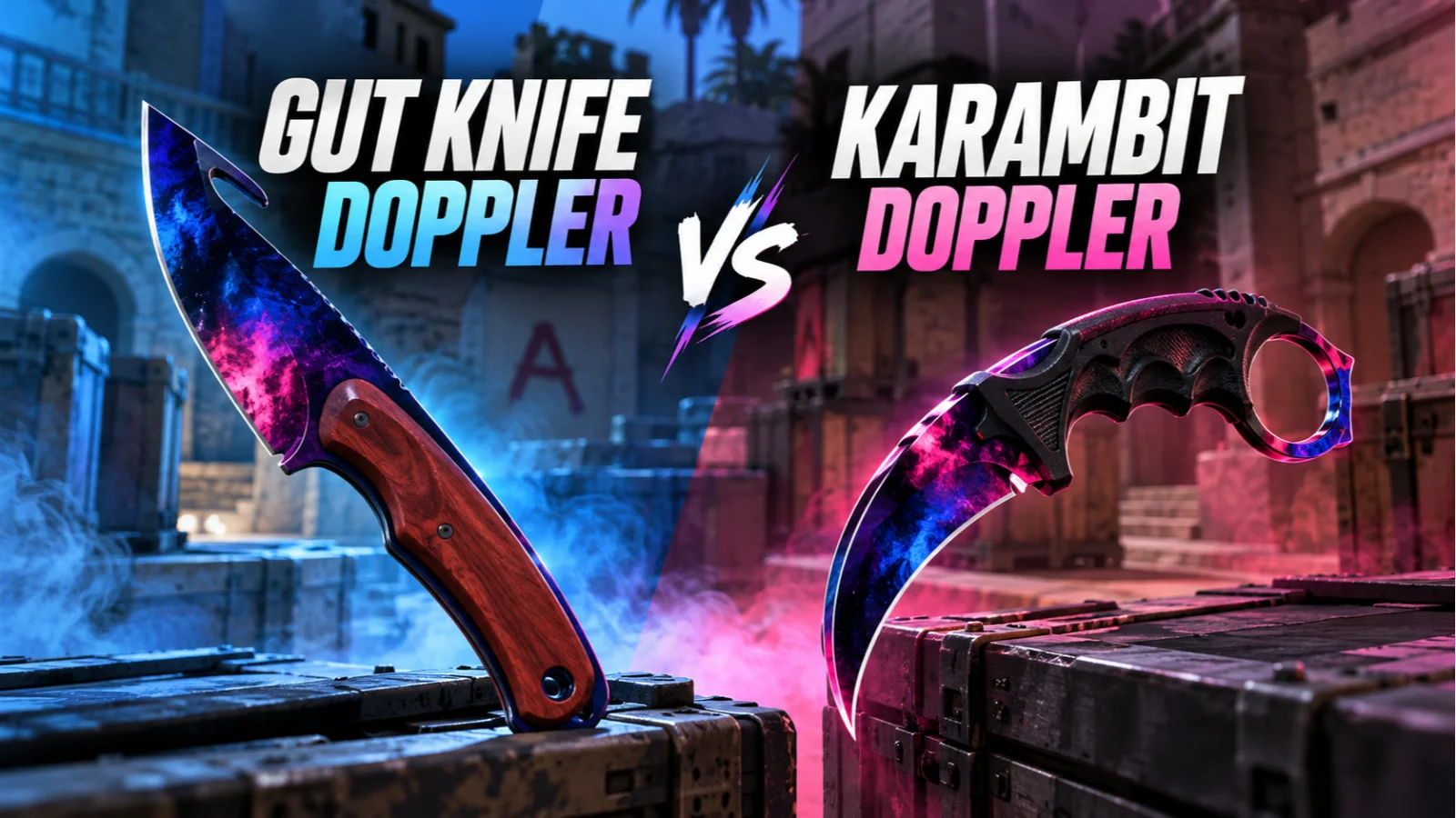 Gut Knife Doppler vs. Karambit Doppler: CS2 Knife Comparison Guide — CS2 gambling guide cover image